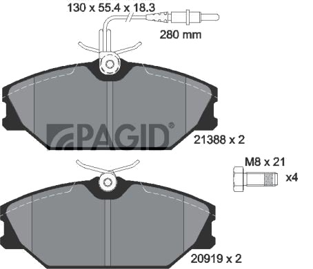 PAGID T9033N Bremseklosser