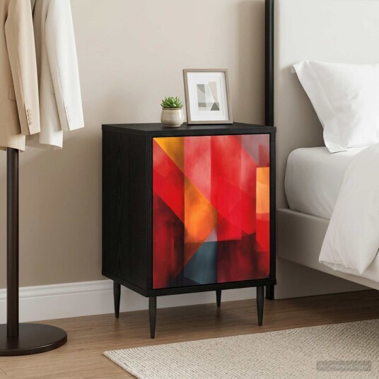vidaXL Nattbordskap HEESCH Svart eik 36 x 33 x 51 cm Konstruert tre