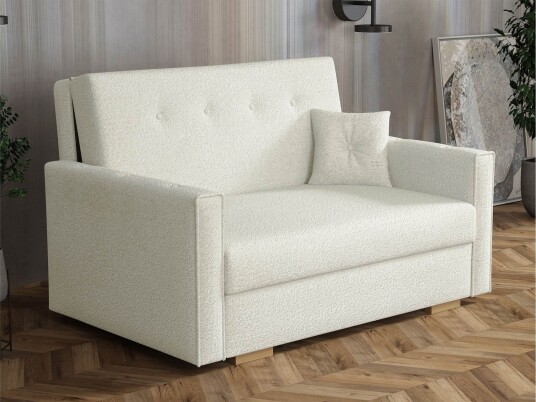 Ajiz Sovesofa 2 seter i Bouclé Hvit Ajiz Sovesofa 2 seter i Bouclé Hvit