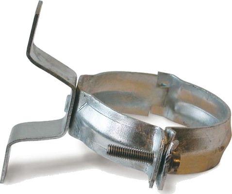 Plastmo 75mm Rørklammer for Tre - Galvanisert Stål Plastmo 75mm Rørklammer for Tre - Galvanisert Stål