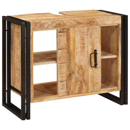  Servantskap til bad 71 x 33 x 58 cm Massiv Mangotre Jern