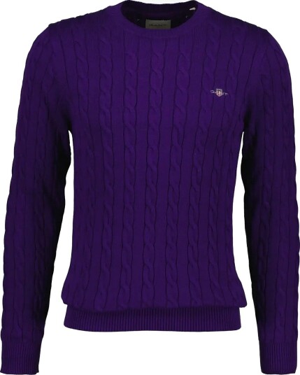 Gant Classic Cable Knit Sweater PANSY Purple L Gant Classic Cable Knit Sweater PANSY Purple L