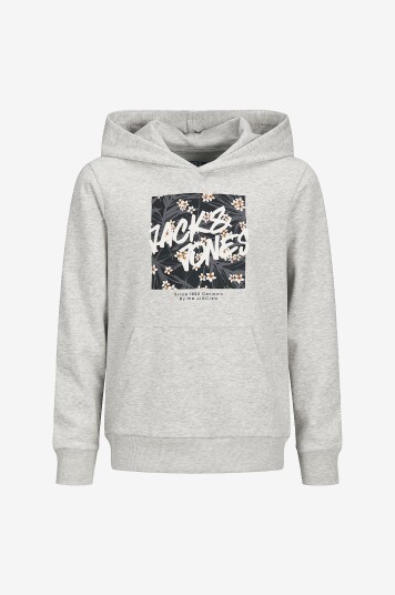 Jack & Jones Junior Hettegenser jjHawaii Shape Sweat Hood Jnr Hvit