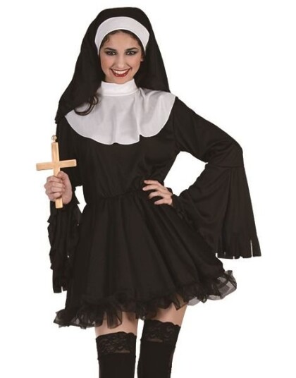 Flørtende Nonne Nonnekostyme Strl L/XL Flørtende Nonne Nonnekostyme Strl L/XL