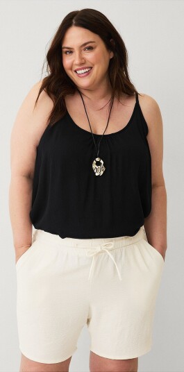 Zizzi Topp eRose S/L Svart