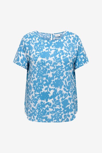 Only Carmakoma   Bluse carVica SS Aop   Blå