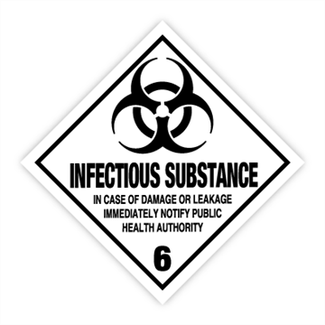 Jo Safety Fareseddel klasse 6.2 250 x mm Selvklebende vinyl Infeksjonsfremmende stoffer 132305