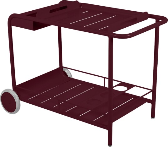Fermob   Luxembourg Side Bar /trolley   Black Cherry   Utendørs Småbord Og Sidebord   Frédéric Sofia   Rød   Metall