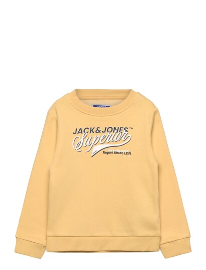 Jack & Jones Jjelogo Sweat Crew Neck 2Col Ss26 Sn Mni Yellow 116