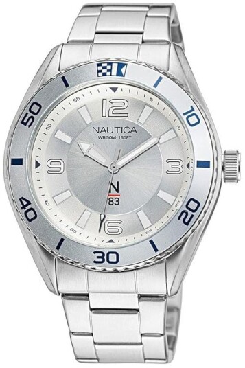 Nautica Herreklokke NAPFWS132 N83 Sølvfarget/Stål Ø44 mm Nautica Herreklokke NAPFWS132 N83 Sølvfarget/Stål Ø44 mm