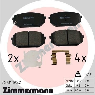 Bremseklosser ZIMMERMANN 26731.195.2