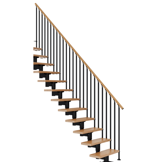 Dolle Classic III Ekstra Gelender i Svart/Lakkert Eik 11 12