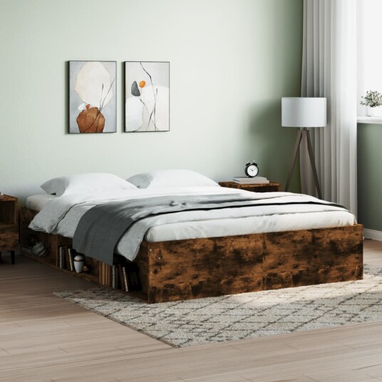 Sengeramme røkt eik 160x200 cm 8721012158337