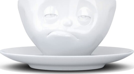 58products Kaffekopp med asjett   200ml   S??vnig ansikt