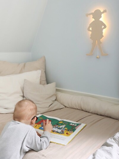 CarloBaby Pippi Langstrømpe Vegglampe Silhuett