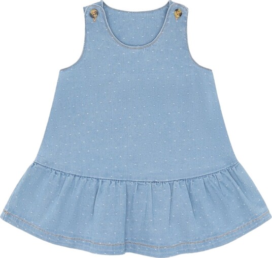 Hust And Claire Hust & Claire Kis Dotty denimkjole til baby blue denim 86 Hust And Claire Hust & Claire Kis Dotty denimkjole til baby blue denim 86