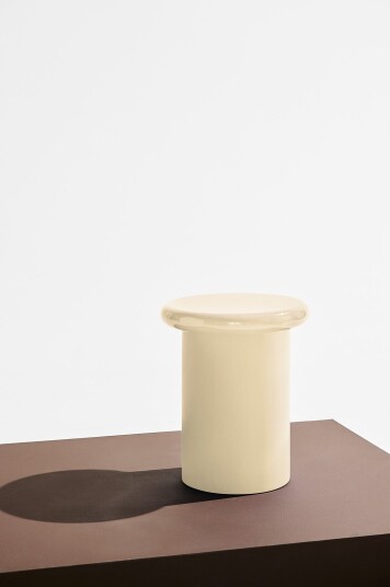 Pastill Ted sidebord ø 38 cm Gul