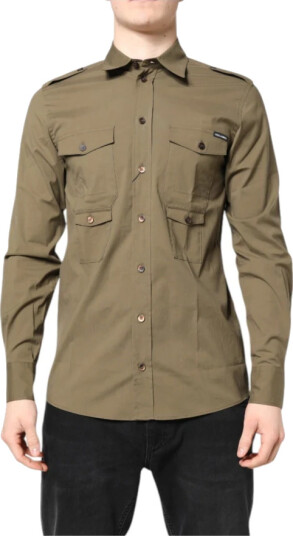 Dolce & Gabbana Herre Skjorter Brun S, Dolce & Gabbana Herre Skjorter Brun S,