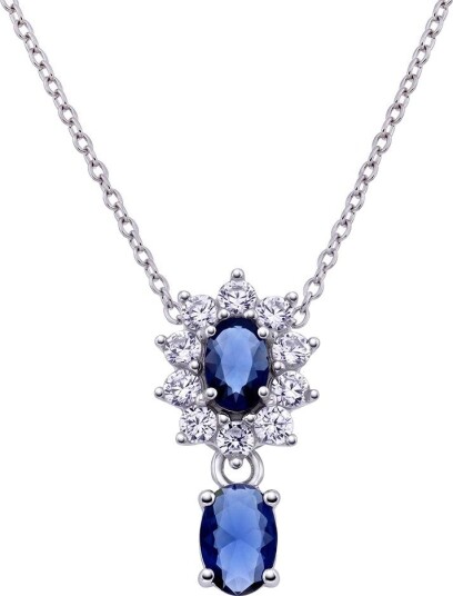 Pan Jewelry Royal smykke i 925 sølv med blå zirkonia
