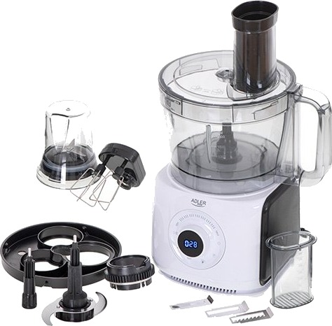 Adler AD 4224 Foodprosessor 12-i-1 3,5L 1000W med LCD-skjerm Adler AD 4224 Foodprosessor 12-i-1 3,5L 1000W med LCD-skjerm