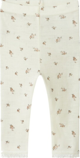 Name It Nbfwang Wool Needle leggings til baby Snow White