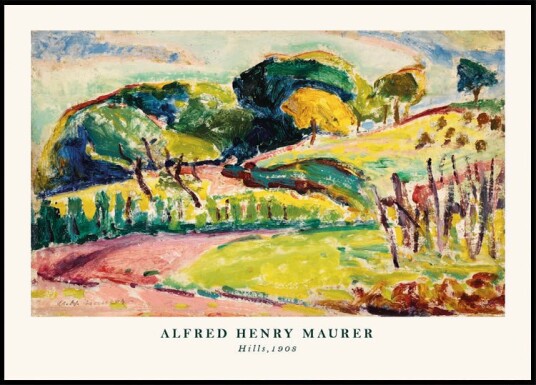Hills Expressionist Alfred Henry Maurer 1908 Landscape Plakat Plakat / 21x30cm