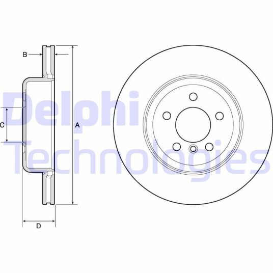 Bremseskive DELPHI BG4752C Bremseskive DELPHI BG4752C