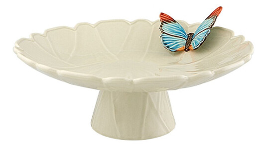 Bordallo Pinheiro Cloudy Butterfly kakefat 39 cm