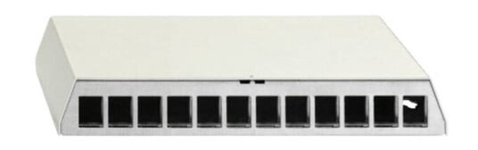 Rutenbeck Pp-Um A-12 Ap Rw - Patchpanel (Blindt Ark) - Overflatemonterbar Egnet For Veggmontering Stasjonær Din-Skinnemonterbar - Pure White Ral 9010 - 12 Porter