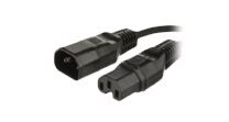 MicroConnect - Strømkabel - IEC 60320 C15 til IEC 60320 C14 - 2 m - svart