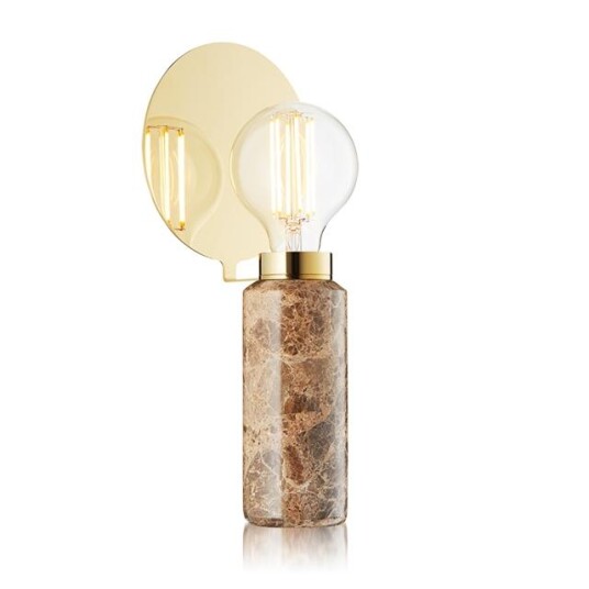 Design By Us Blindspot Bordlampe Lysebrun/Emperador Marmor Design By Us Blindspot Bordlampe Lysebrun/Emperador Marmor