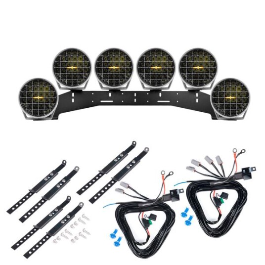 Ekstralys PURELUX 9110 DRL White   Rund / 23 cm / 175W 6 stk   Komplett pakke WRC