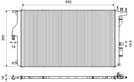 Radiator, motorkjøling VALEO 701491