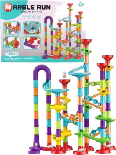 Marble Run kulebane byggesett med 113 deler Marble Run kulebane byggesett med 113 deler