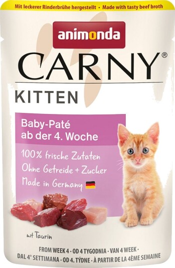 Animonda Carny våtfôr Kitten Baby Paté med oksebuljong 12 x 85 g