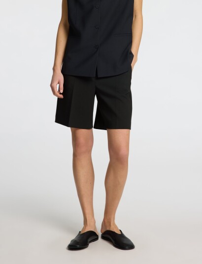 Selected Slwrita Hw Shorts Fd Black 40