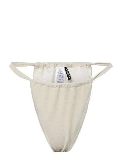 Pieces Pclaomi Lurex Bikini Adjustable Tanga Cream S