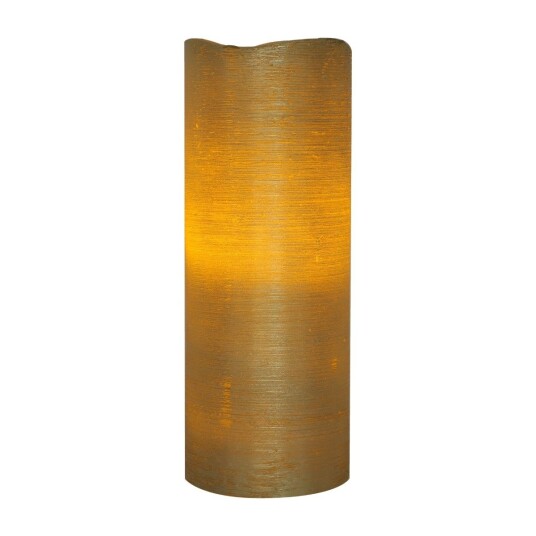 KULZ RUSTIKK LED STEARINLYS 20 CM GULL 