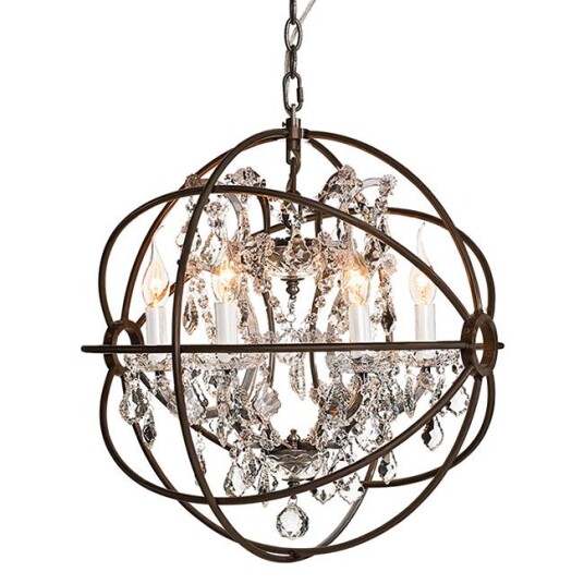 Artwood Krystallkrone Rome antikk rust 53 cm Artwood