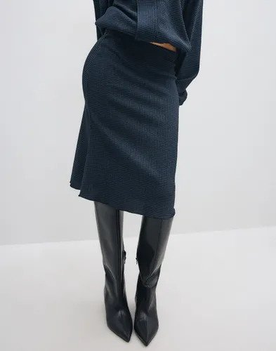 Nelly Rutete/Stripete Checkered Midi Skirt