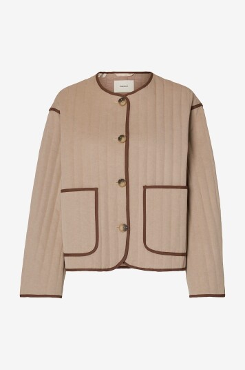 Selected Women Jakke slfMalina Quilted Grå