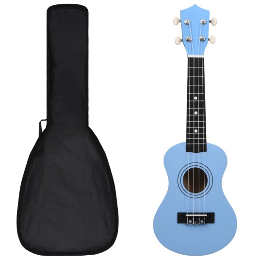 vidaXL Sopran-ukulele sett med veske for barn babyblå 21" vidaXL Sopran-ukulele sett med veske for barn babyblå 21"