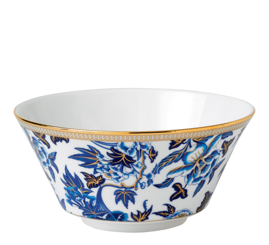 Wedgwood Hibiscus skål hvit-blå Wedgwood Hibiscus skål hvit-blå