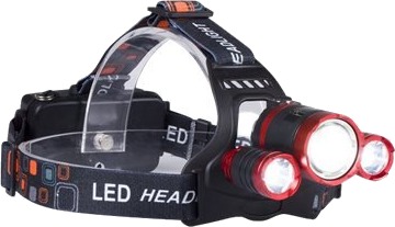 Libox Lb0106 - Hodelykt - Led - 4-Modus - Kald Hvitt LySvart, Rød