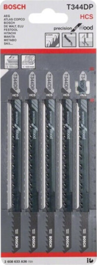 Bosch T 344 DP Precision Stikksagblad for Tre - 5 Deler, 152 Mm Bosch T 344 DP Precision Stikksagblad for Tre - 5 Deler, 152 Mm