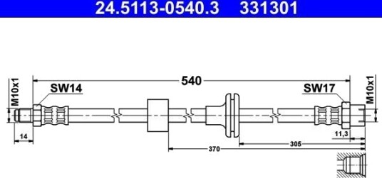 ATE 24.5113-0540.3 Bremseslange