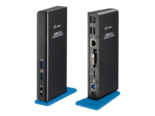 I-TEC USB 3.0 Dual Docking Station - dokkingstasjon - USB - DVI, HDMI - 1GbE