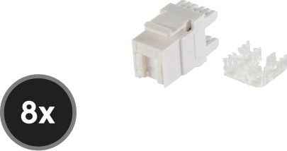 Shiverpeaks Bs08 10035 8 Flat Hvit Rj 45 Hankjønn 23/26 Cat6