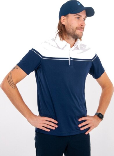 Cutter & Buck Seabeck Blå Hvit Golf pologenser herre Navy/Vit (58000) XX-Large