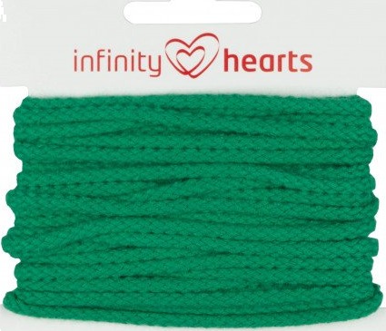Infinity Hearts Anorakksnor Bomull rund 3mm 720 Lys Grønn 5m Infinity Hearts Anorakksnor Bomull rund 3mm 720 Lys Grønn 5m